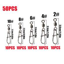 Fishing Swivels Snaps Set, Rolling Bearing Swivel With Duo Lock Snap Connector For Saltwater Freshwater Fishing