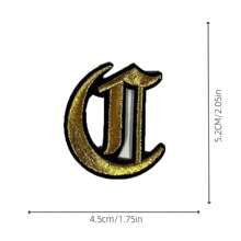 1 Pièce Optionnelle Alphabet Noir Edge Patch Brodé, Fer Sur/insignes, Vêtements Et Accessoires Décoration