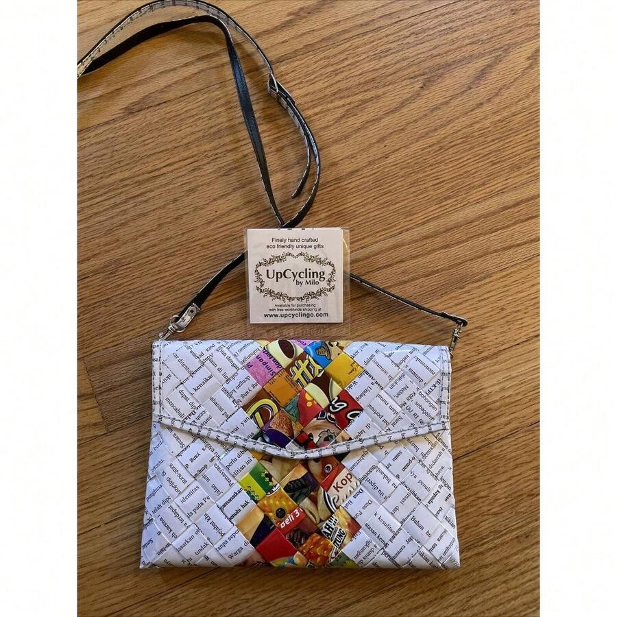 UPCYCLING BY MILO CANDY WRAPPER SMALL CROSSBODY PURSE NEW! SHEIN USA