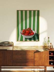 1pc Modern Tomato Oil Painting Canvas Print - Unframed Wall Art, Suitable For Kitchen, Living Room, Bedroom Decor - Perfect Thanksgiving Gift Kitchen Canvas Wall Art