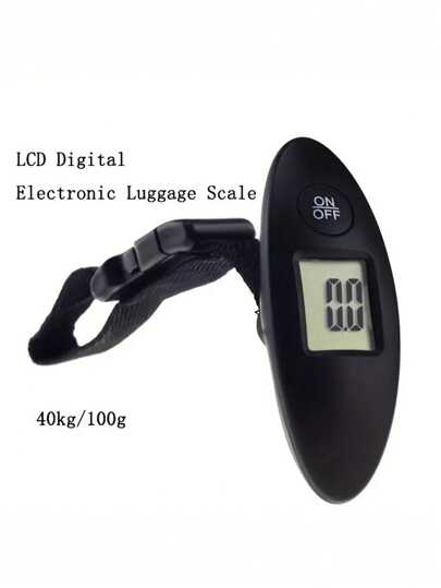 1 Piece Of Portable LCD Display Digital Electronic Luggage Scale, Convenient Travel Suitcase Scale, Home Travel Luggage Scale, Shopping Weighing Electronic Scale, Kg, Lb Unit Conversion, Suitable For Express Parcels, Fishing, Luggage[New Year Sale]