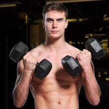 2x 5kg Dumbbells Set Hexagon Dumbbell Home Exercise Workout Wight In - 5kg Pair - View 4