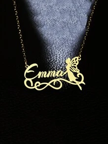 1pc Customized Stainless Steel Necklace With Personalized Name Tag/Pendant, Unique Gifts For Teenagers, Children, Friends, Couples, Anniversary, Mother's Day, Birthday, Graduation, Wedding, Party