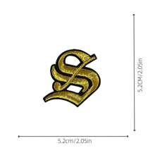 1 Pièce Optionnelle Alphabet Noir Edge Patch Brodé, Fer Sur/insignes, Vêtements Et Accessoires Décoration