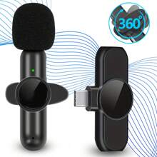 New Live Noise Cancellation Mini Tie Clip Microphone Portable Wireless Lavalier Microphone Compatible With Iphone And Android Phone - YJH-k3 - View 14