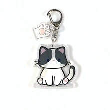 亚克力可爱猫咪挂件钥匙扣甜美卡通猫咪宠物印花钥匙扣配饰小礼物动漫 - 彩色 - 查看 16