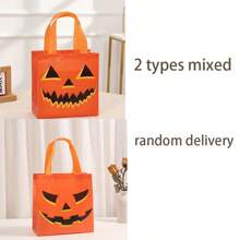 2pcs/5pcs/6pcs/12pcs Reusable Non-Woven Halloween Gift Bags With Handles, Suitable For Party, Gifts, Halloween Trick Or Treat, Day Of The Dead, Halloween Decor, Random Colors And Styles - Multicolor - View 15