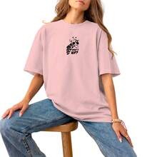 Women's Slim Basic Fashion Blouse Comfortable Premium Stylish Printed - Màu Hồng baby - Xem 1
