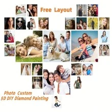 Photo Custom Diamond Painting - Upload Your Photo To Create Your Own Personalized Diamond Painting. Custom Personal Art Photos, Pet Photos, Couple Photos, Family Photos. Full Drill Diamond Painting On Canvas, Mosaic Handmade. Gift Giving, Surprise Gift. The Clearer The Photo, The Better The Result.