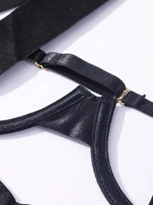 女士性感内衣颈链女士内衣吊带泰迪内衣连体迷你娃娃装带钢圈