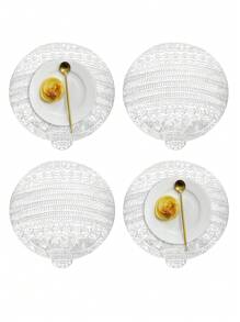 1-4 miếng lót đĩa PVC đơn giản, có thể giặt, dễ vệ sinh, có thể lau sạch, không trơn trượt, chịu nhiệt, miếng lót bàn ăn, người bạn tâm giao đáng yêu, miếng lót đĩa thanh lịch, cách bày bàn ăn, miếng lót đĩa bếp, đồ trang trí tiệc cưới ngày lễ - Nhiều màu - Xem 11