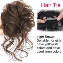 topshiny 1pc Elegant Curly Updo Hair Clips, Natural Fluffy Hair Bun Maker Extensions For Graceful Women And Girls, Adds Volume To The Nape Hair Claws Claw Clips Hair Jaw Clip Hair Clamps Hair Clutch Hair Catcher Clip - Multicolor - View 18