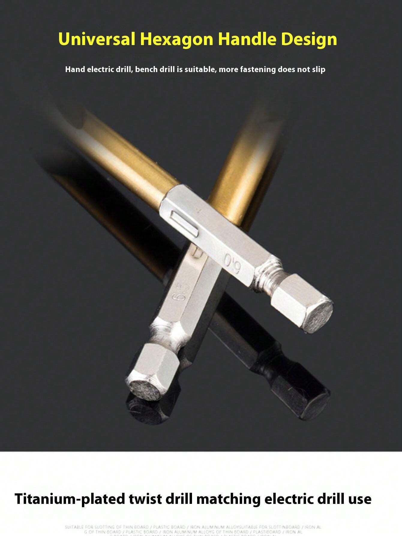 13pcs Hexagonal Handle Fried Dough Twists Drill Large And Small High