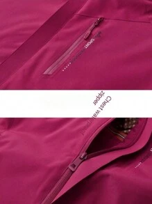 女士户外抓绒外套，加厚设计，适合徒步、露营、旅行、登山、户外工作、冬季、滑雪等活动。 - 酒紅色 - 查看 6