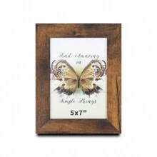 1 pièce Cadre photo en bois rustique, style campagnard, design vintage, convient pour la maison, le salon, la chambre, le bureau ou le montage mural, cadeau de rentrée scolaire