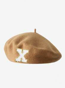 1pc Baby & Kids 26 Letters Knitted Beret Hat, Soft Warm Cute Fashionable Headwear For Toddler Boys Girls, Suitable For Infants And Young Children In Autumn And Winter