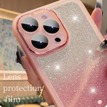 1 个全新透明 TPU 防摔防指纹手机壳 + 闪光贴纸 + 内置镜头膜 + 完整手机壳，适用于 iPhone 16、iPhone 16 Pro Max、iPhone 15、iPhone 15 Pro Max、12 Pro Max、13 Pro Max、14 Pro Max、13、14、11、12Pro、14、iPhone XS、XR、78P、78GES2、A13 4G、A22、A21S、A51 4G、A52、S22 Ultra、A33 5G、A53、A14、S23 Ultra、S24、A15、S23、A73、Redmi、OPPO