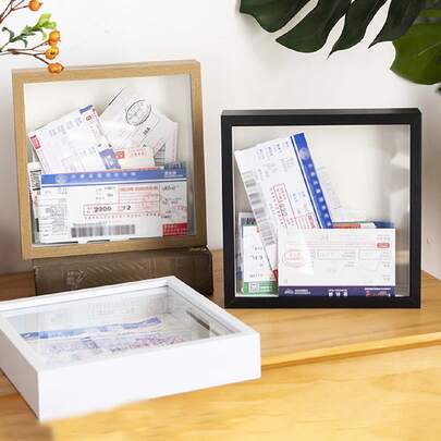 1pc Train Ticket Collecting Saving Money Box, Concert Ticket Memo Frame, Movie Ticket Collection Display Shelf Best Gifts Birthday Graduation