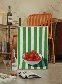 1pc Modern Tomato Oil Painting Canvas Print - Unframed Wall Art, Suitable For Kitchen, Living Room, Bedroom Decor - Perfect Thanksgiving Gift Kitchen Canvas Wall Art