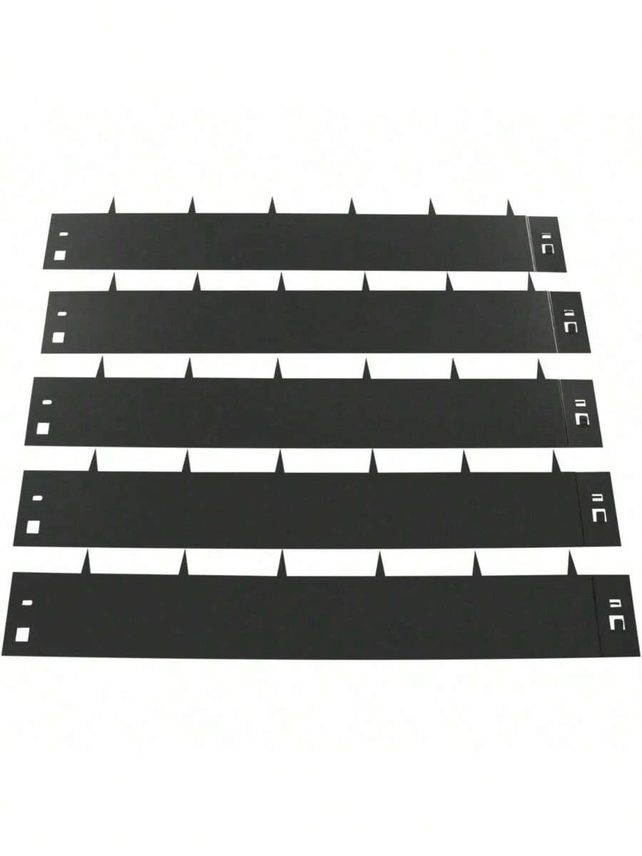 ZhdnBhnos LINSIE 16ft Steel Landscape Edging Heavy Duty Lawn Border Edge Backyard Barrier For Gardens, Paths, Lawns, Outdoor Patios (Black) The Best Gift/Present For Family&Friends Happy Christmas - 黑色 - 查看 1