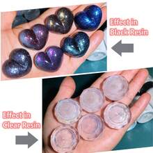 不下沉水钻闪光粉（树脂用）-5g/个环氧树脂彩色颜料粉-多用途云母粉，用于绘画艺术、节日和 DIY 工艺品玻璃杯绘画、剪贴簿、圣诞装饰、树脂用精神珍珠颜料粉、肥皂制作、蜡烛制作、粘液、珠宝 DIY - 5g/bottle - 查看 3