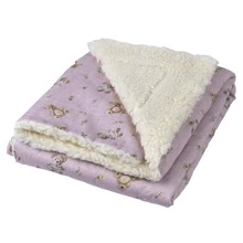 Chăn trẻ em Sherpa không gây dị ứng Baby Joy - Màu Hồng baby - Xem 5