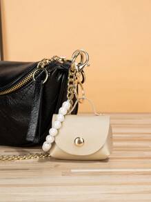 Fashionable Casual Faux Pearl Mini Bag Charm Christmas Gifts Gift Thanksgiving - Gold - View 5