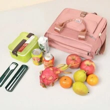 1 szt. Duża pojemność, gruba, izolowana torba piknikowa, przenośna torba termiczna, wielofunkcyjna torba na lunch do użytku na zewnątrz, świetny prezent do domu, na kemping, w podróż, do biura, do szkoły, na Boże Narodzenie, na Halloween, do organizera