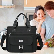 1 szt. Duża pojemność, gruba, izolowana torba piknikowa, przenośna torba termiczna, wielofunkcyjna torba na lunch do użytku na zewnątrz, świetny prezent do domu, na kemping, w podróż, do biura, do szkoły, na Boże Narodzenie, na Halloween, do organizera