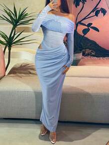 Đầm hè WOWDARK, màu xanh dương, trang phục ngày Valentine thời trang, thanh lịch, hở vai, chất liệu lưới, khoét lỗ, ôm sát, thích hợp cho ngày Valentine, hẹn hò, tụ họp, tiệc tùng, du lịch, nghỉ mát, đi biển và các dịp khác như đám cưới, tiệc mùa xuân. - Màu xanh lam - Xem 8