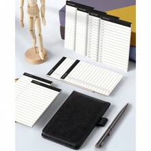 10 Pieces Small Notepad Holder Set Pocket Notebook - Included Mini Pocket Notepad Holder Set With 8 Memo Book Refills And Metal Pen For Meetings, Daily Records, And Notes 3 X 5 Inch (Rose Gold) - 玫瑰金 - 查看 6