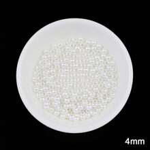 2 mm à 16 mm Perles rondes en ABS beige et blanc, cabochons de perles à moitié plats à moitié ronds, convenant pour la fabrication de bijoux DIY, l'artisanat, les accessoires, les vêtements, les chaussures, les sacs, la décoration des ongles et l'artisanat