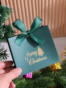 10 件装迷你豪华圣诞礼品盒，金色圣诞快乐文字设计，季节性魅力圣诞礼品盒，红色、绿色和粉色，非常适合包装节日礼物和零食，圣诞节 - 多色 - 查看 10