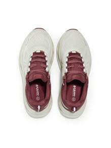 Women Fashion Sneakers Midsole Anti-Slip Comfortable Causal Walking Running Tennis Athletic Gym Workout Shoes With 3M Reflective Strips - 酒紅色 - 查看 7