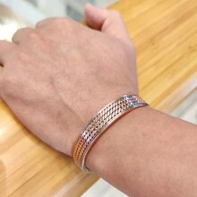 Twisted Pure Copper Bracelets Men Magnetic 12mm Wide Handmade Braided Health Energy Bangles Benefits Adjustable Open Cuff Jewelry Resizable