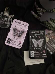 eyekan 六格套装：Y2K风格可爱酷炫蝴蝶印花隐形眼镜收纳盒 - 護理盒套裝 - 查看 12