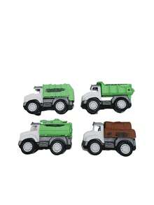 Set 4 Camiones De Construcción Juguetes Para Niños - Verde - Ver 2