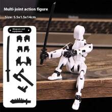 1pc Upgraded 13+ Jointed Posable 3D Printed Mechanical Action Figure, Stress Relief Lucky 13 Doll With Full Body Movement - Multicolor - View 19