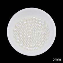 2 mm à 16 mm Perles rondes en ABS beige et blanc, cabochons de perles à moitié plats à moitié ronds, convenant pour la fabrication de bijoux DIY, l'artisanat, les accessoires, les vêtements, les chaussures, les sacs, la décoration des ongles et l'artisanat
