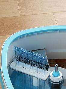 1set Slouchy Mop With Dirty Water Separation, Hand-Free Mop Bucket System, Home Rotating Mop Cleaner - Beige - View 6