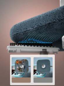 1set Slouchy Mop With Dirty Water Separation, Hand-Free Mop Bucket System, Home Rotating Mop Cleaner - Beige - View 5