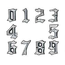 1 Pièce Optionnelle Alphabet Noir Edge Patch Brodé, Fer Sur/insignes, Vêtements Et Accessoires Décoration