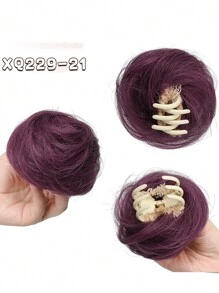 1 件合成假发 - 迷你爪夹凌乱猫耳假发发髻，接发假发配件，角色扮演服装派对发饰，适合女士和女孩 - 彩色 - 查看 9