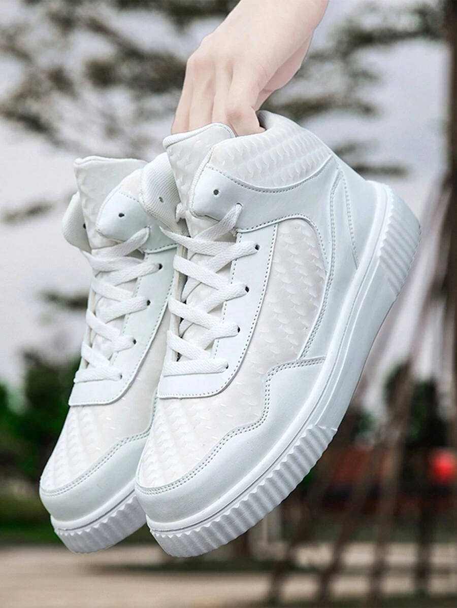 Thick Sole Sneakers For Autumn & Winter, Small Size Men's Sports Shoes