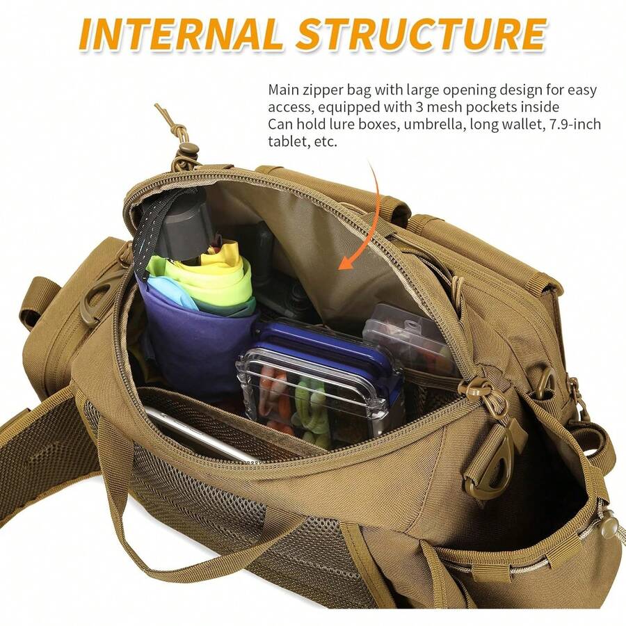 BAIGIO Range Bag Large Outdoor Hiking Waist Pack EDC Utility Crossbody