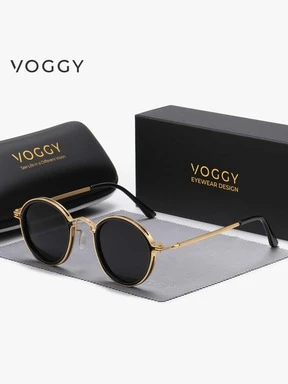 VOGGY VOGGY Fashion Minimalistic Retro Metal Polarized Decorative Glasses, For Men, Suitable For Sports, Driving, Outdoor Activities, Fishing, Vacation, Travel, Party, Decorative Props, Gift Beach Accessories Glasses Shades For Summer Beach Vacation,Outdoor,Travel