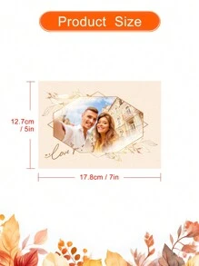 1pc Custom Photo & Text Autumn Greeting Card, Both Inside And Outside Pages Can Be Customized. The Perfect Valentine's Gift For Your Girlfriend Or Boyfriend.Birthday Card, Thank You Notes In The Fall, Celebrate The Harvest For The Autumn Festival Gathering Baby Shower Family Decorations Gifts Winter Eve Gifts Back To School Winter Gift Ideas Boy Girl Valentine's Day