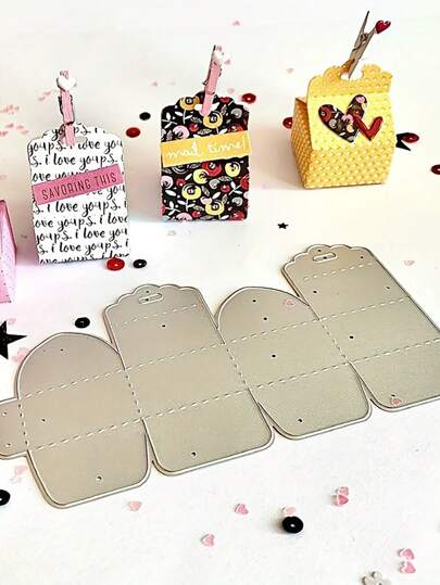 Candy Box Metal Cutting Dies, Diy Scrapbooking Album And Embossing Stencil, Greeting Card Making Tool, Card Paper Cutting Crafts,Gift Card Making Template