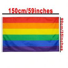 优质 3X5 英尺 LGBTQIA+ 骄傲旗帜 - 半旗，耐用面料。户外/家居装饰骄傲横幅，骄傲庭院展示 - Rainbow flag - 查看 2
