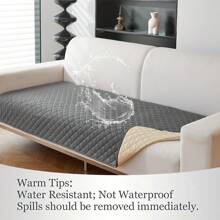 1 pieza Funda de sofá de unicolor a cuadros delgada, protector de sofá resistente al agua y antideslizante para mascotas, cubierta de sofá protector de muebles para dormitorio, oficina, sala de estar, decoración del hogar (se vende por pieza, los reposabrazos y respaldos se deben comprar por separado)